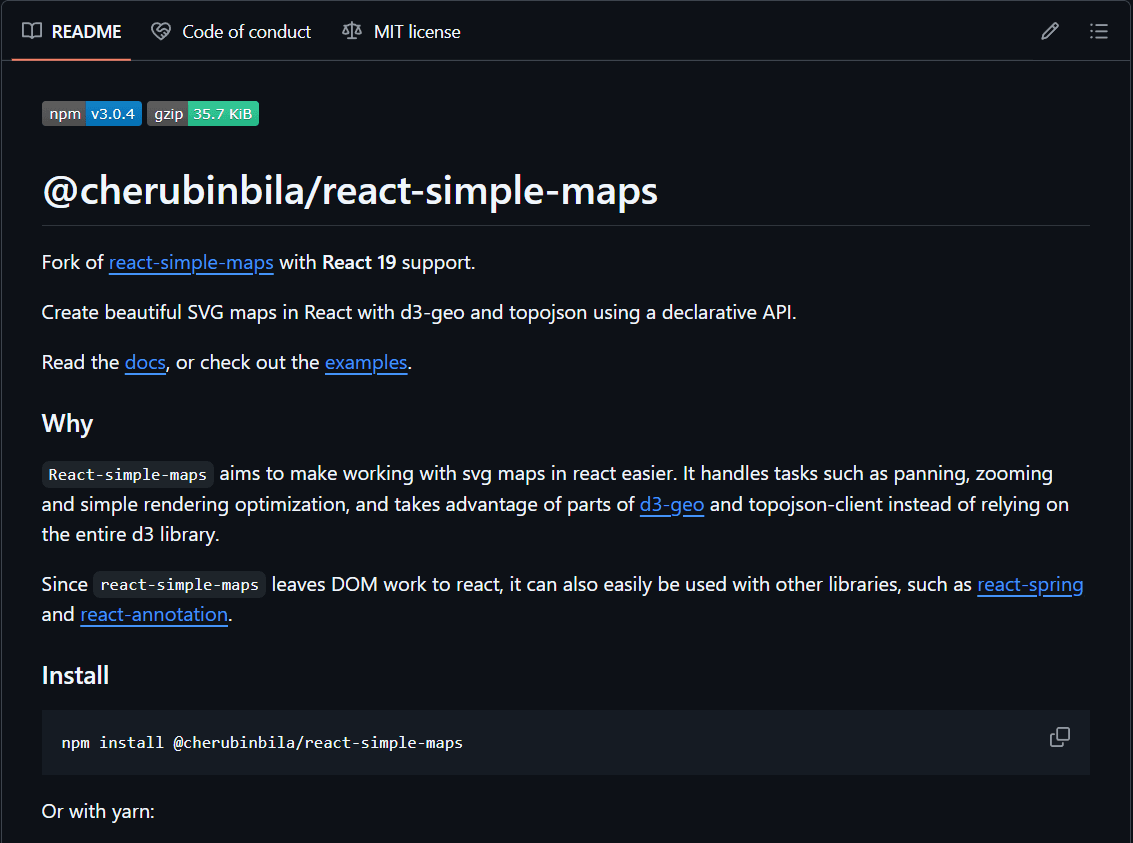 React Simple Maps